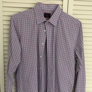 UNTUCKit blue/red stripe shirt
